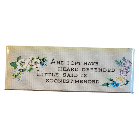 Vtg Bless This House Collectible Cookie Tin Carrs Biscuit Co. Floral - Picture 4 of 8